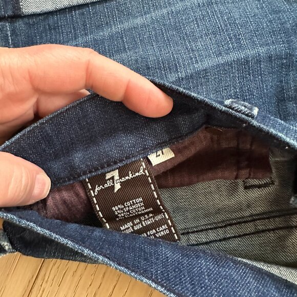 7ForAllMankind Cuffed Denim Shorts, Size 27, like new - Picture 3 of 3